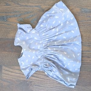 Light blue feather pleated dress